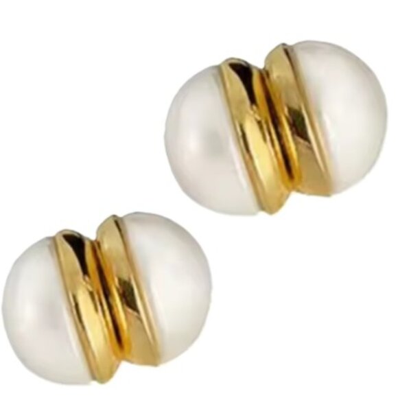 Pearl Synthetic Magnetic Earrings - 2 pair of Earrings Lymphatic Magnetotherapy - Picture 2 of 4